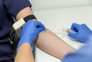 NIPT without scan - NIPT blood test being taken from a pregnant woman at Yorkshire Baby Scan