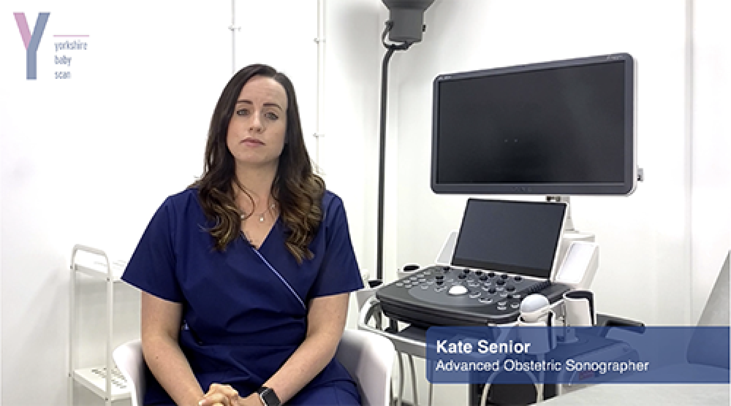 Kate Sutcliffe discussing dating scans at Yorkshire Baby Scan